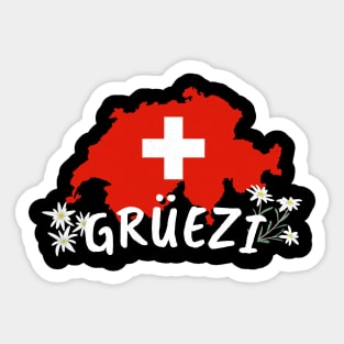 Hello In Switzerland Country Swiss Flag Sticker